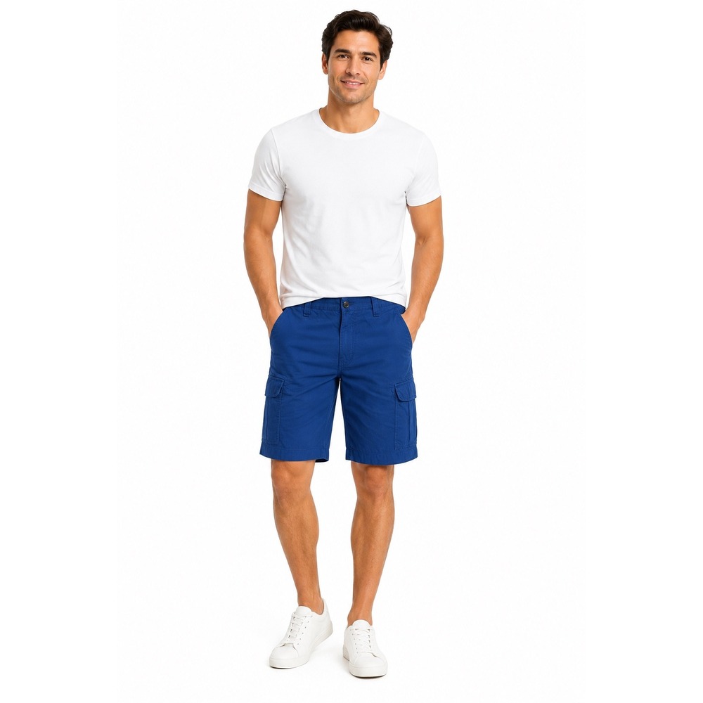 Chaps Mens Royal Blue Ripstop Cotton Cargo Shorts Size 34 Casual Outdoor